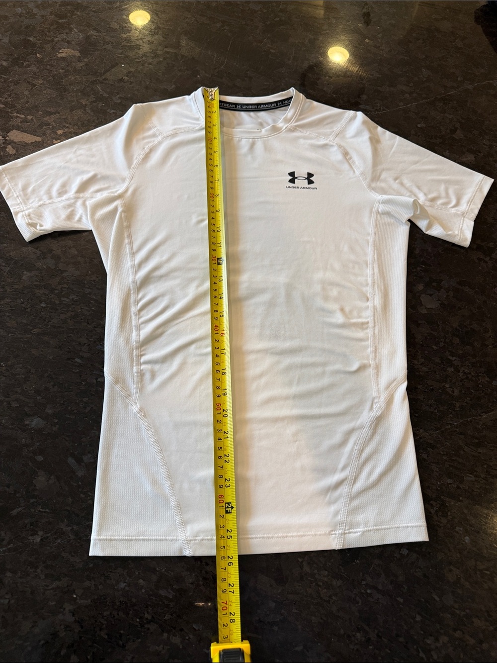 Under Armour White Short Sleeve Compression Top